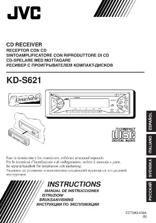 JVC KD-S621. Інструкція з експлуатації