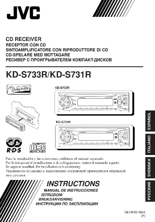 JVC KD-S733R. Інструкція з експлуатації