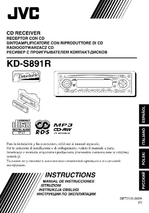 JVC KD-S891R. Інструкція з експлуатації