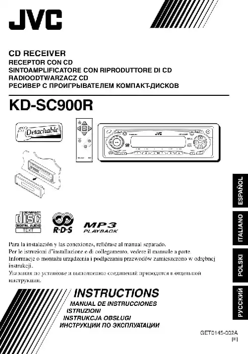 JVC KD-SC900R. Інструкція з експлуатації