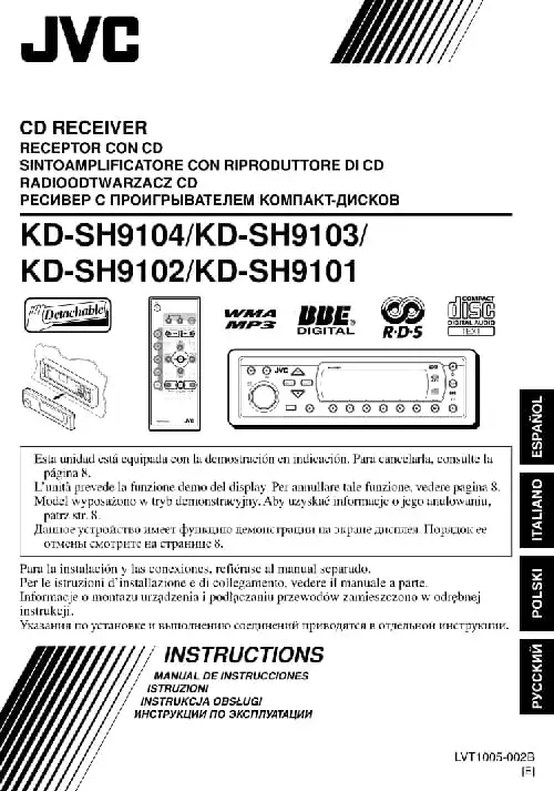 JVC KD-SH9102. Інструкція з експлуатації