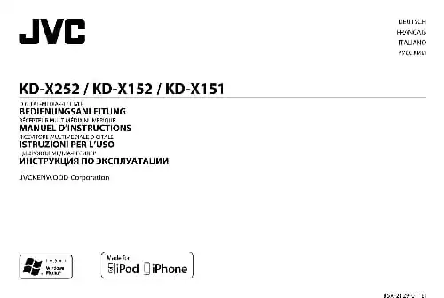 JVC KD-X151. Інструкція з експлуатації