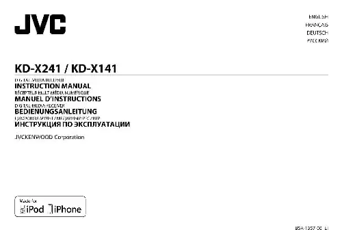 JVC KD-X241. Інструкція з експлуатації