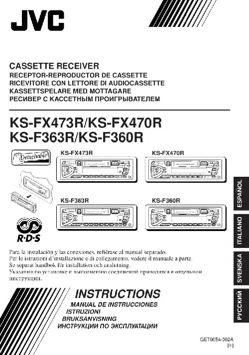 JVC KS-F360R. Інструкція з експлуатації