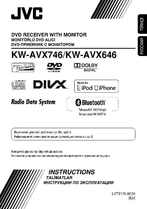 JVC KW-AVX746. Інструкція з експлуатації