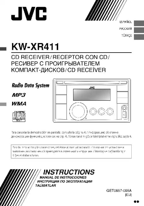 JVC KW-XR411. Інструкція з експлуатації