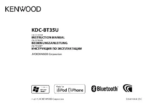 Kenwood KDC-BT35U. Інструкція з експлуатації