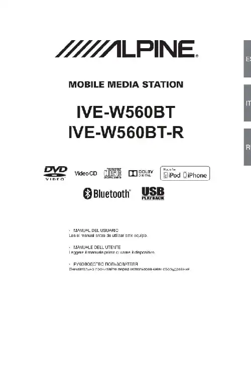 Alpine IVE-W560BT-R. Інструкція з експлуатації