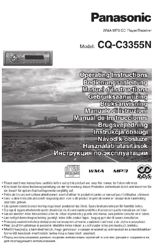 Panasonic CQ-C3355N. Інструкція з експлуатації