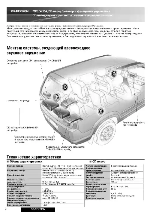 Panasonic CQ-DFX883N. Інструкція з експлуатації