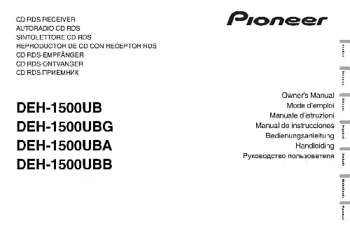 Pioneer DEH-1500UBB. Інструкція з експлуатації