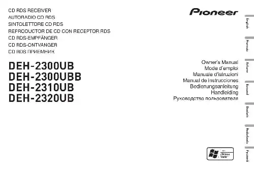 Pioneer DEH-2300UB. Інструкція з експлуатації