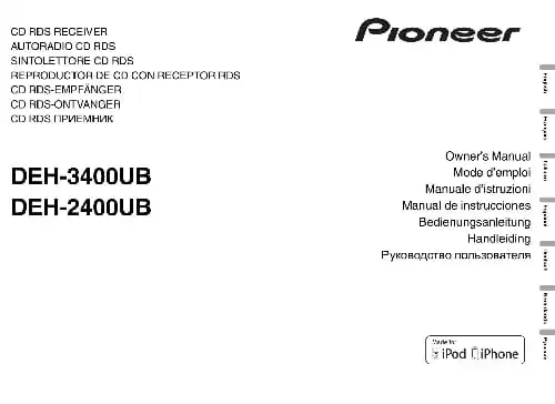 Pioneer DEH-3400UB. Інструкція з експлуатації