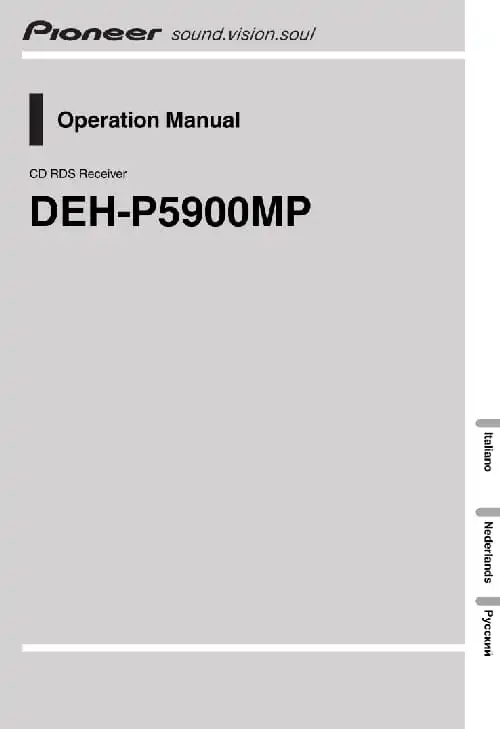 Pioneer DEH-P5900MP. Інструкція з експлуатації
