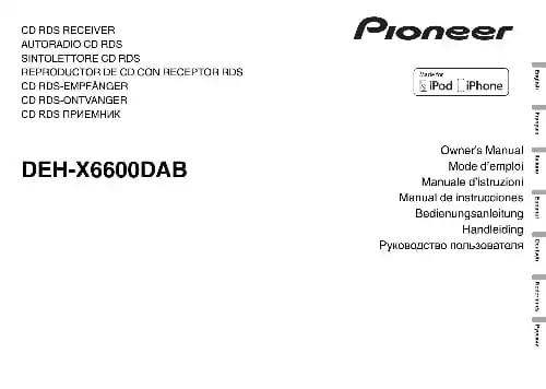 Pioneer DEH-X6600DAB. Інструкція з експлуатації