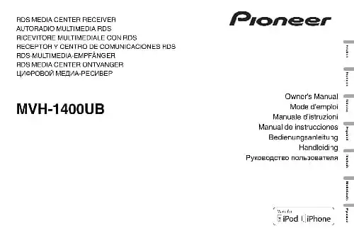 Pioneer MVH-1400UB. Інструкція з експлуатації