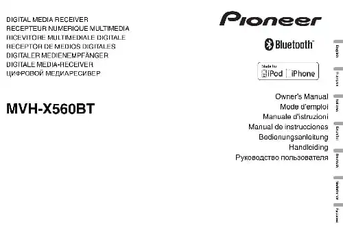 Pioneer MVH-X560BT. Інструкція з експлуатації