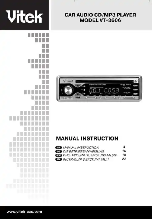 Vitek VT-3606. Інструкція з експлуатації