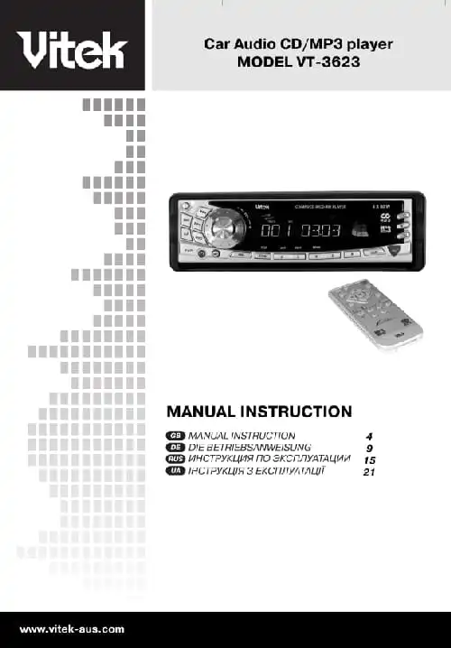 Vitek VT-3623. Інструкція з експлуатації