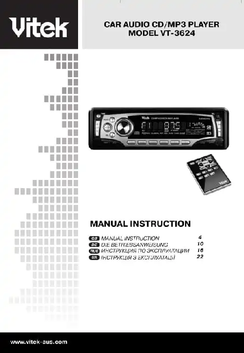 Vitek VT-3624. Інструкція з експлуатації