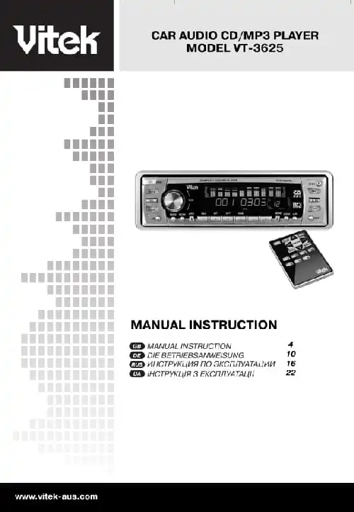 Vitek VT-3625. Інструкція з експлуатації