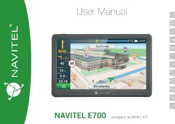GPS-навігатор NAVITEL E700. Інструкція з експлуатації