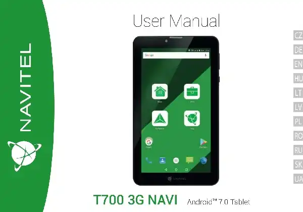 GPS-навігатор NAVITEL T700 3G NAVI. Інструкція з експлуатації