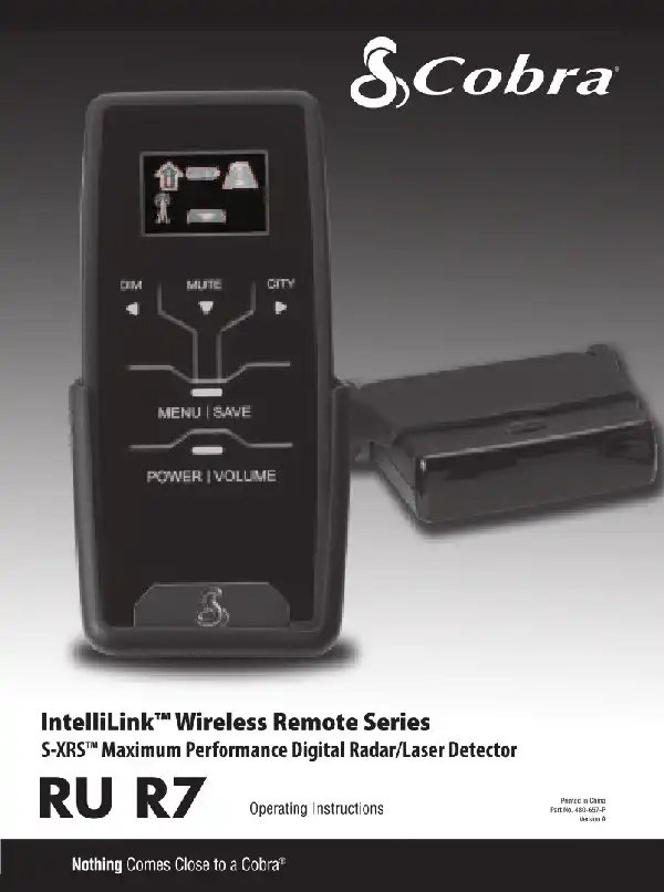Радар-детектор Cobra Ru R7. Інструкція з експлуатації