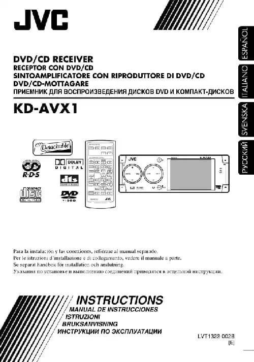 JVC KD-AVX1. Інструкція з експлуатації
