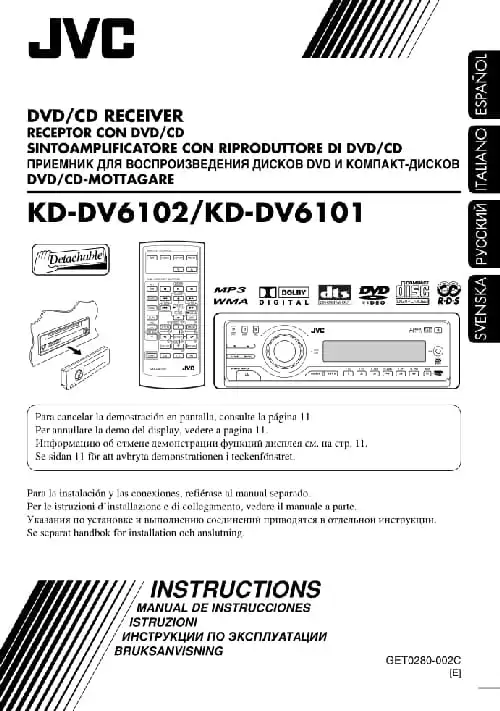 JVC KD-DV6101. Інструкція з експлуатації
