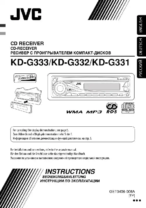 JVC KD-G331. Інструкція з експлуатації