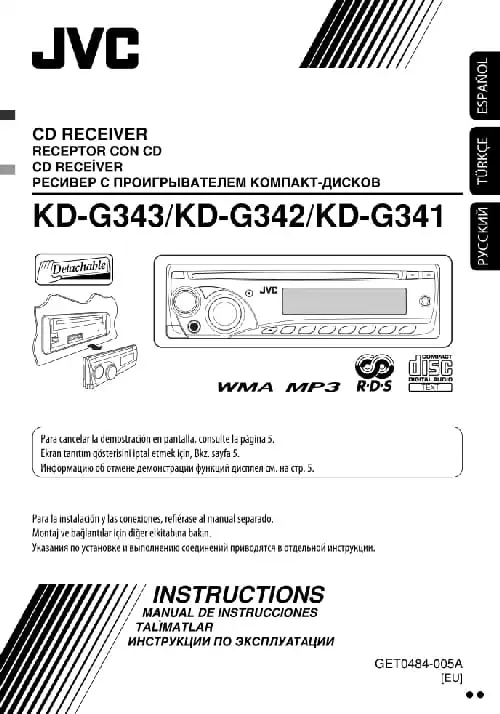 JVC KD-G343. Інструкція з експлуатації