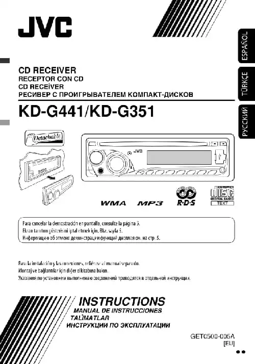 JVC KD-G441. Інструкція з експлуатації
