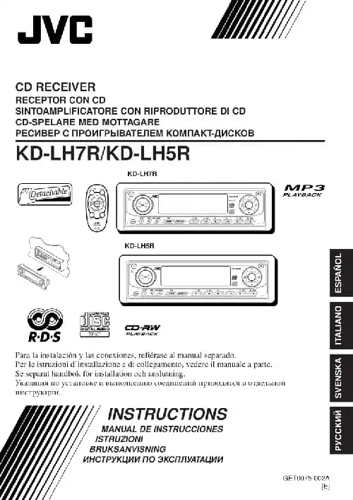JVC KD-LH7R. Інструкція з експлуатації