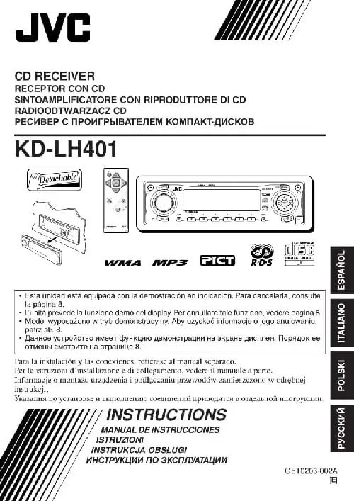 JVC KD-LH401. Інструкція з експлуатації
