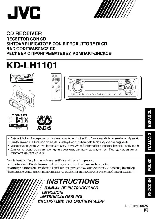 JVC KD-LH1101. Інструкція з експлуатації