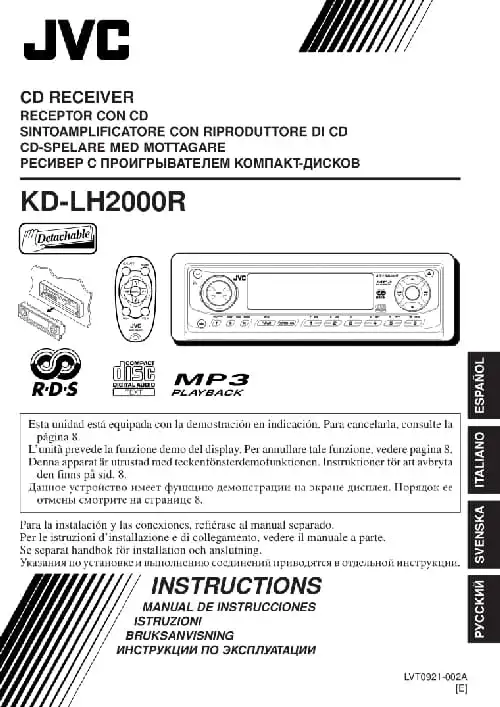 JVC KD-LH2000R. Інструкція з експлуатації