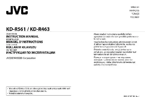 JVC KD-R463. Інструкція з експлуатації