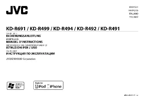 JVC KD-R492. Інструкція з експлуатації