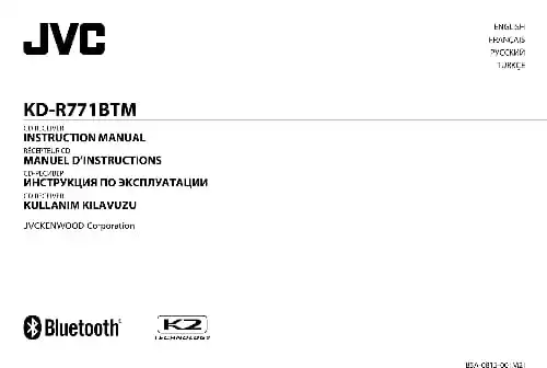 JVC KD-R771BTM. Інструкція з експлуатації