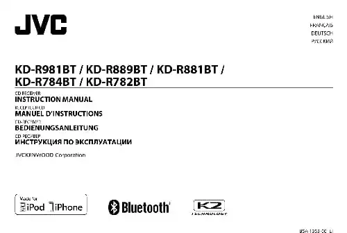 JVC KD-R784BT. Інструкція з експлуатації