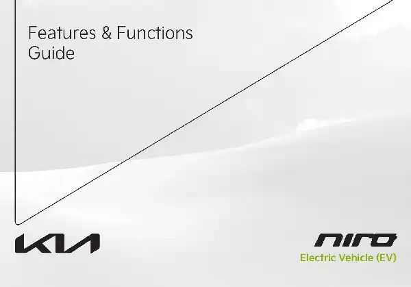 KIA Niro EV 2022 MY. Features and Functions Guide