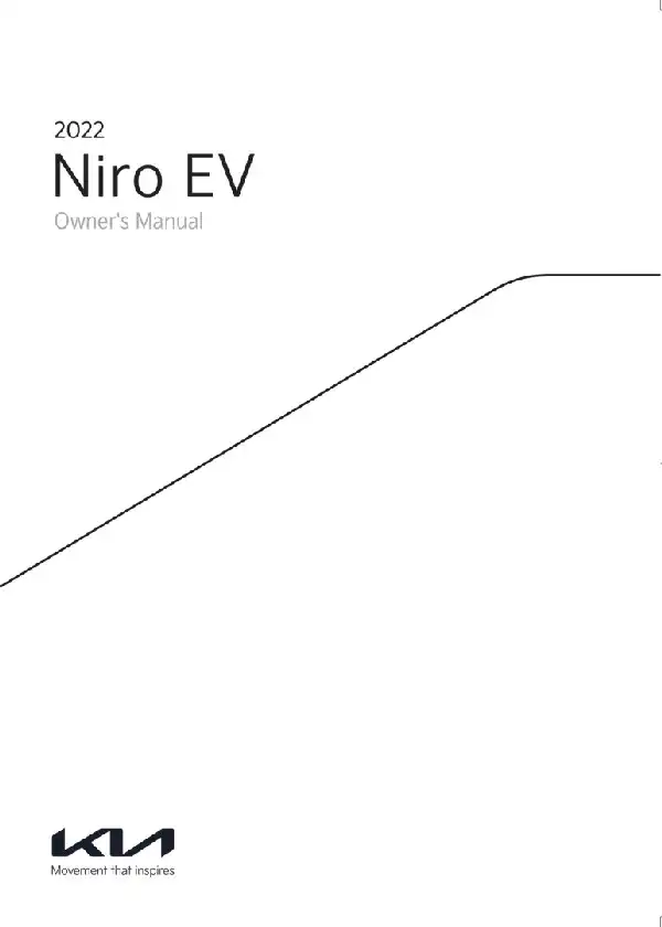 KIA Niro EV 2022 MY. Owner&#39;s Manual