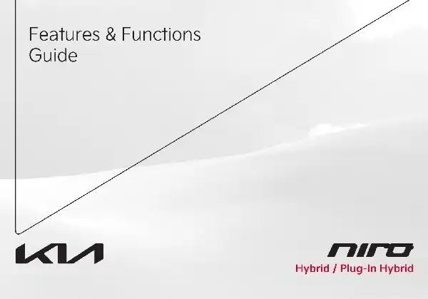KIA Niro PHEV 2022 MY. Features and Functions Guide