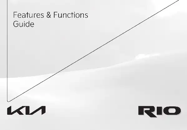 KIA Rio 2022 MY. Features and Functions Guide