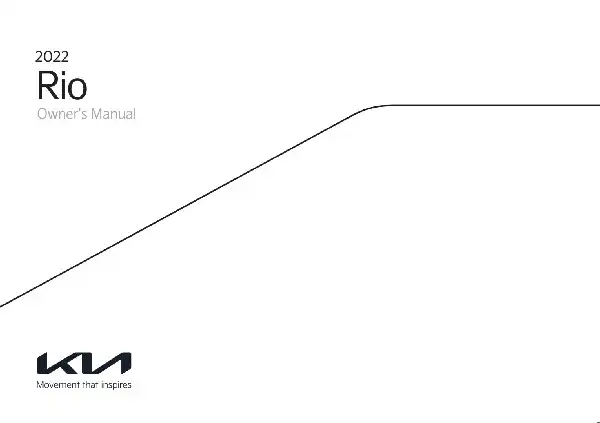 KIA Rio 2022 MY. Owner&#39;s Manual