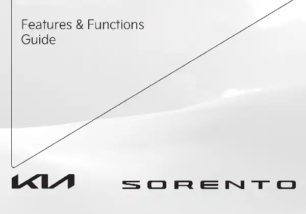 KIA Sorento 2022 MY. Features and Functions Guide