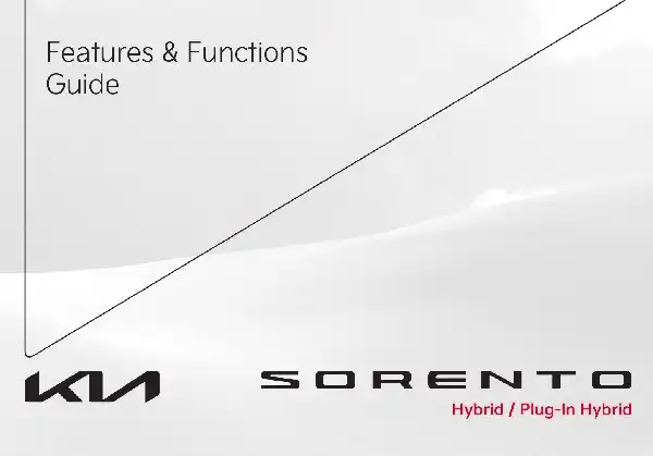 KIA Sorento Hybrid 2022 MY. Features and Functions Guide