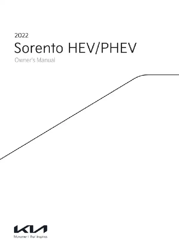KIA Sorento Hybrid 2022 MY. Owner&#39;s Manual