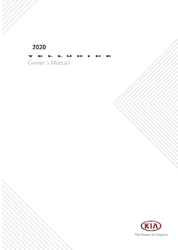 KIA Telluride 2020 MY. Owner&#39;s Manual